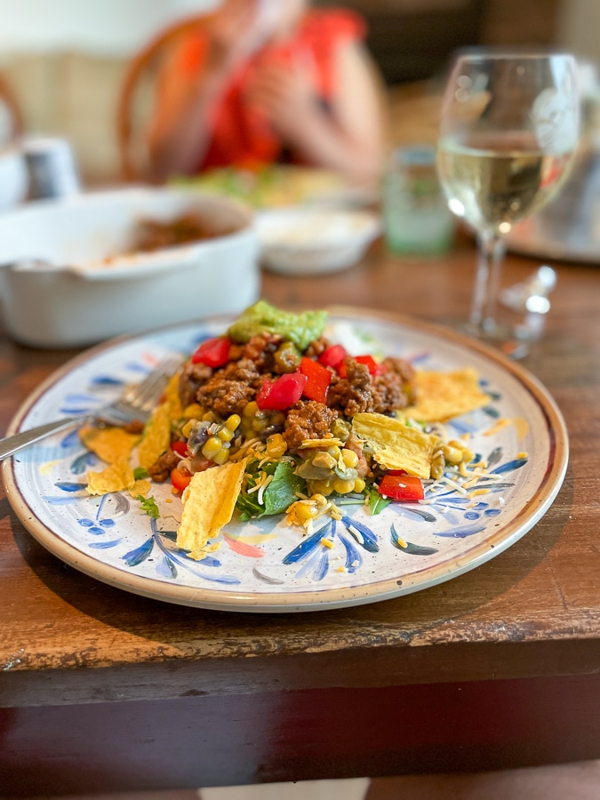 inside taco night