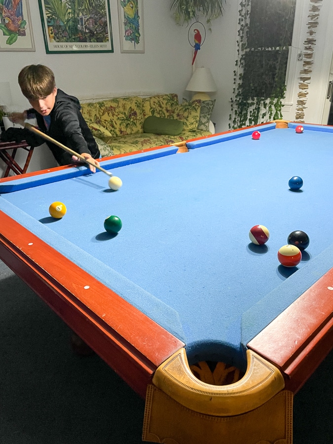 Mazen playing pool Mazen playing pool