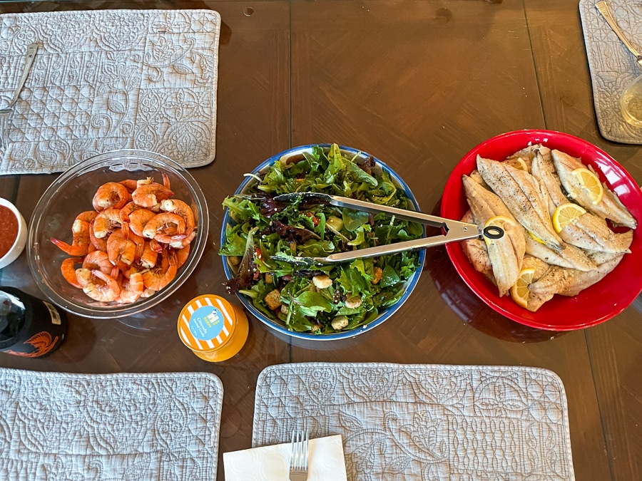 green chile cheese grits green chile cheese grits, steamed shrimp, and salad!