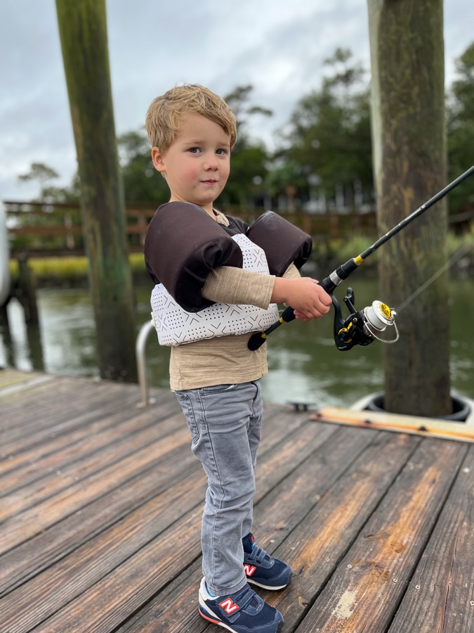 birch fishing rod 4 year old boy fishing