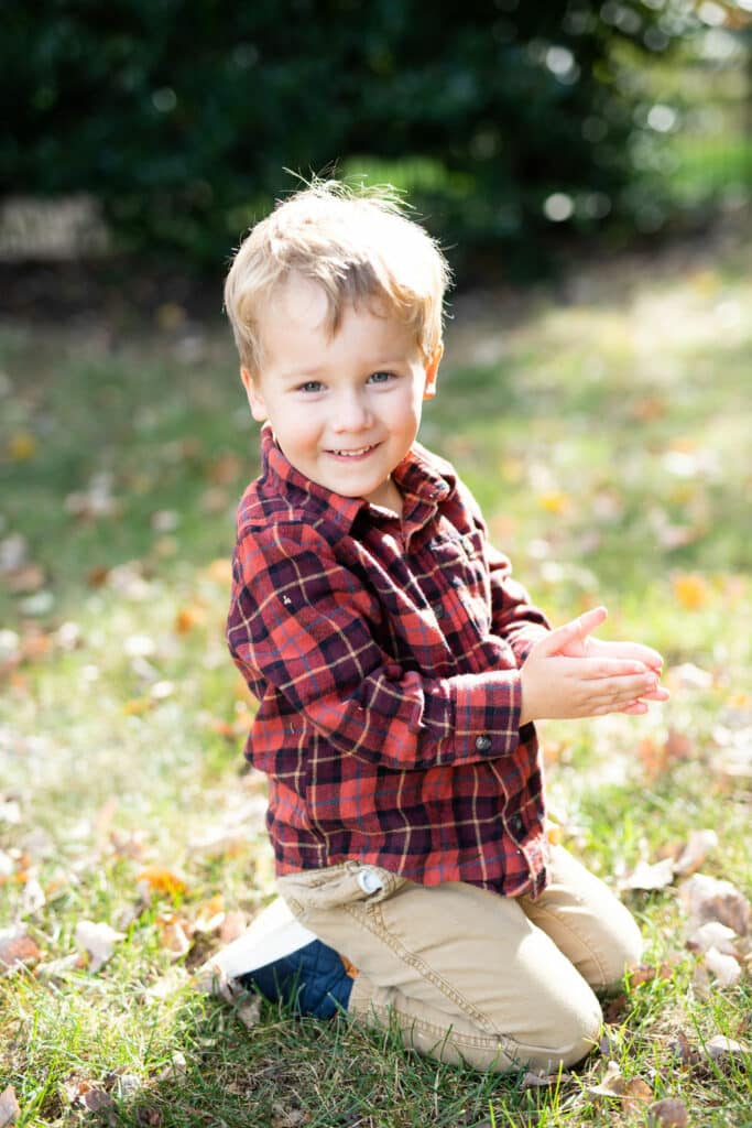 Little boy fall photoshoot