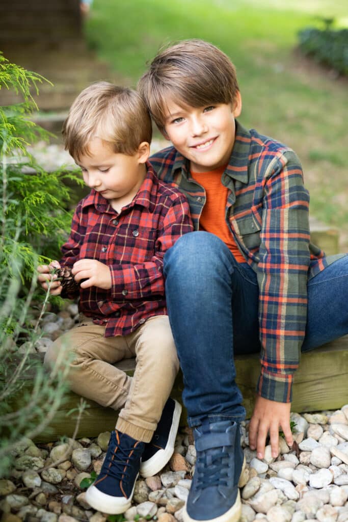little brothers wearing plaid two little brothers wearing plaid