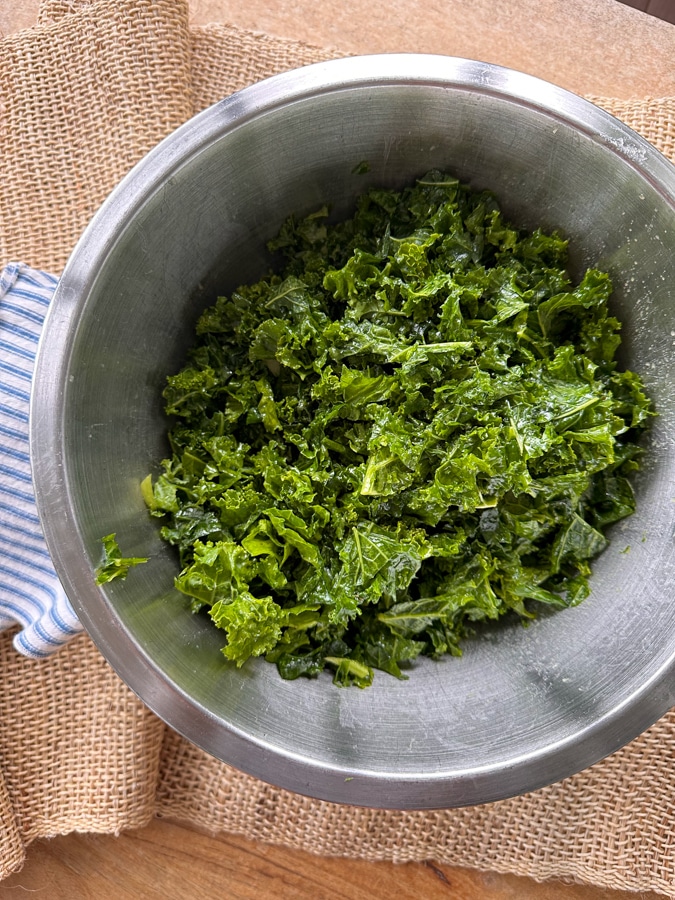 Massage Kale and Marinate Massage Kale and Marinate