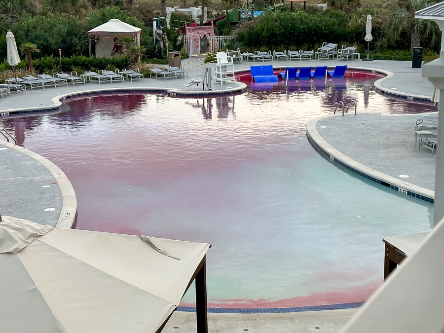 red pool for Halloween red pool for Halloween