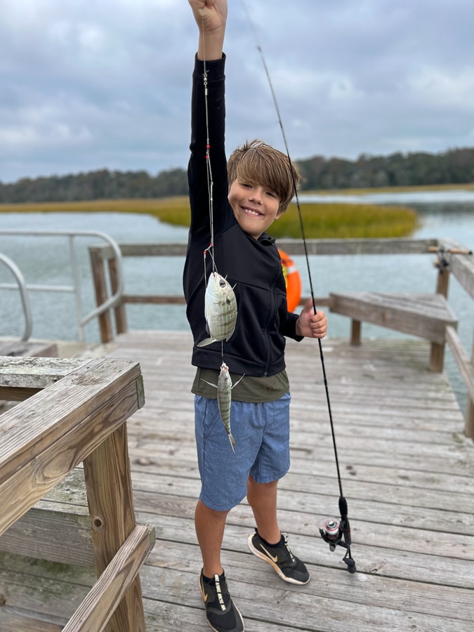 Mazen with caught fish