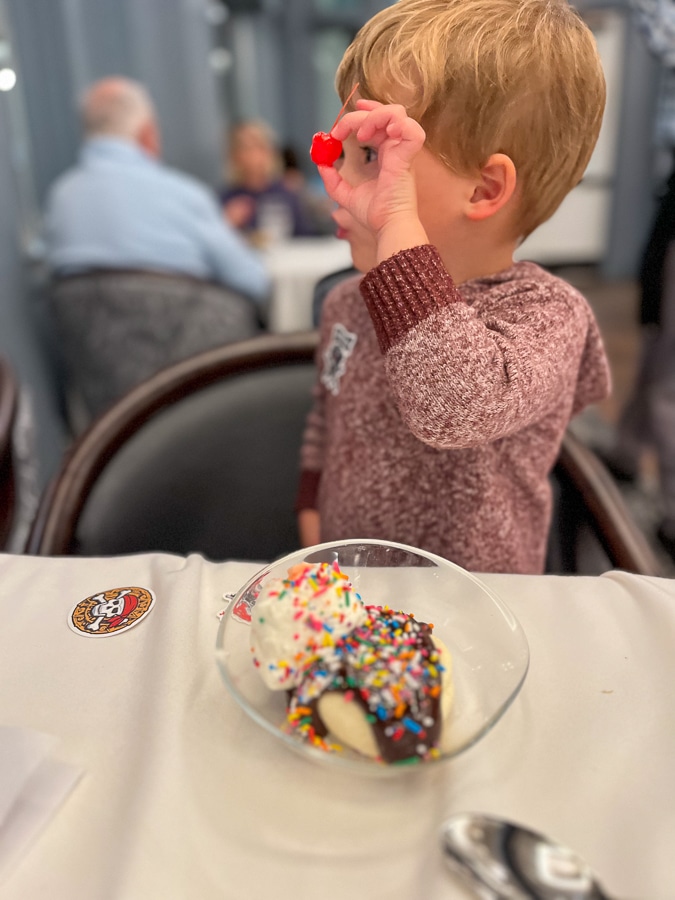 Birch with ice cream sundae