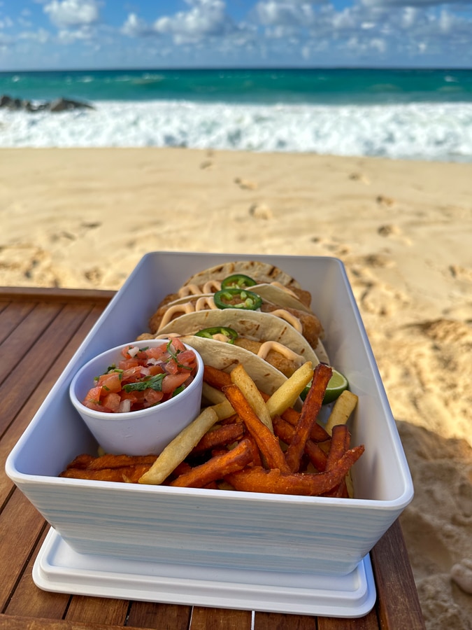 fish tacos with fries