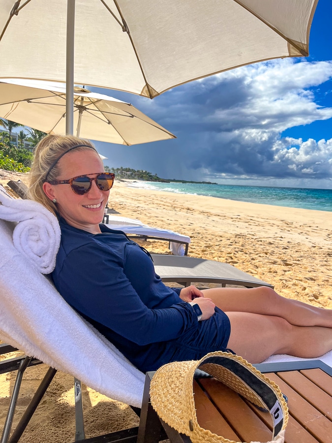 Kath chilling at the beach