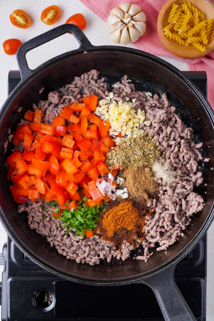 Stir in seasonings Stir in seasonings