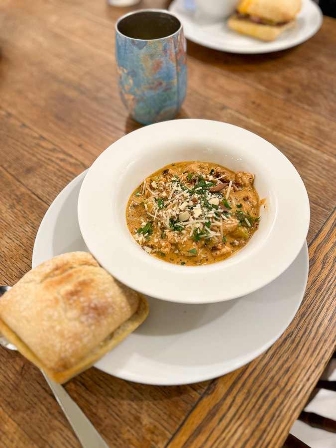 pork sandwich and tuscan soup pork sandwich and tuscan soup