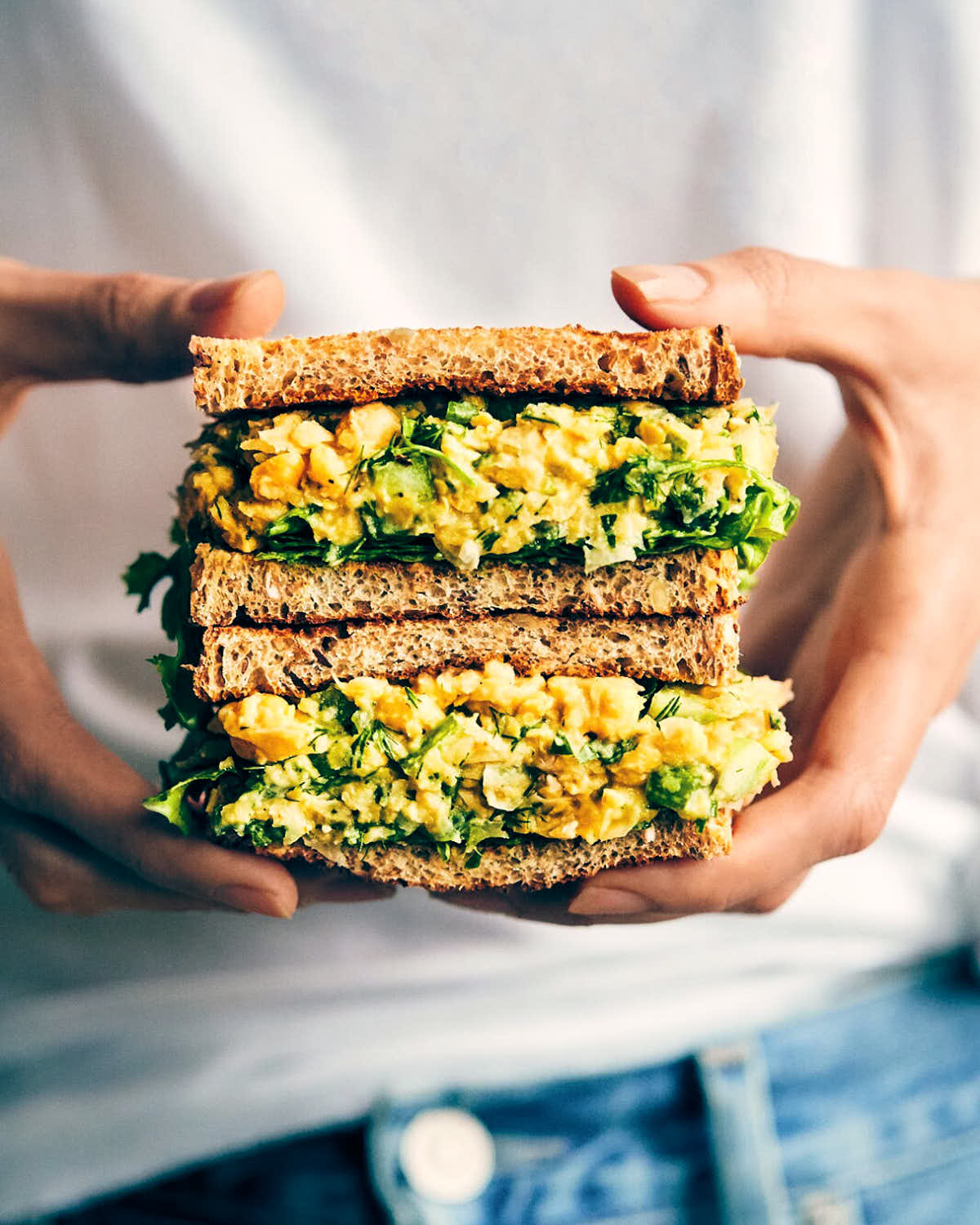 Vegan Smashed Chickpea Sandwich Delicious Sandwich Recipes: Vegan Smashed Chickpea Sandwich