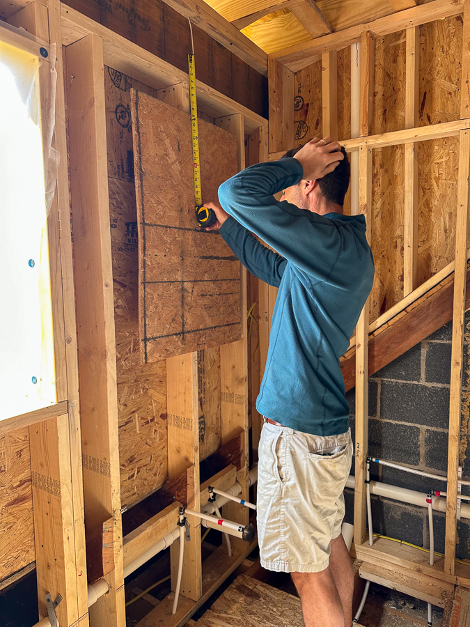 measuring for mirror and fixture measuring for mirror and fixture