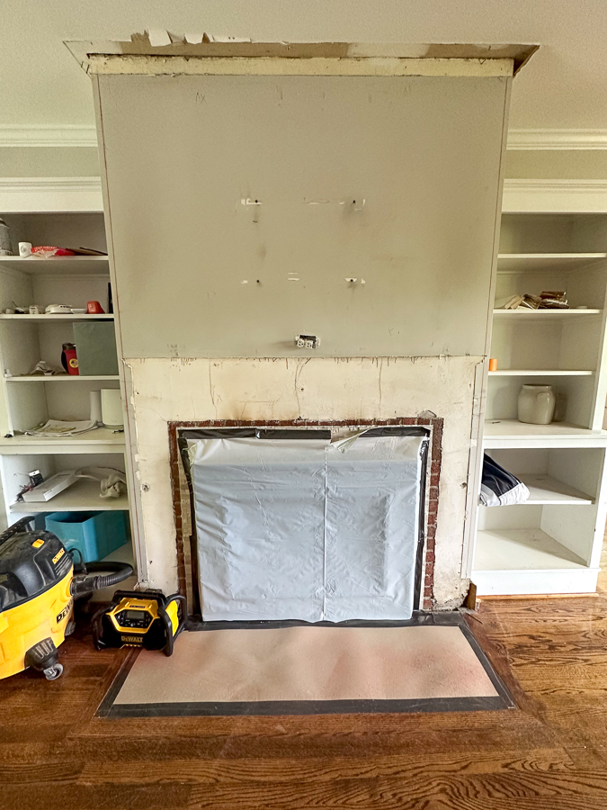 The Fireplace drywall The Fireplace | House Update: Hanging The Drywall