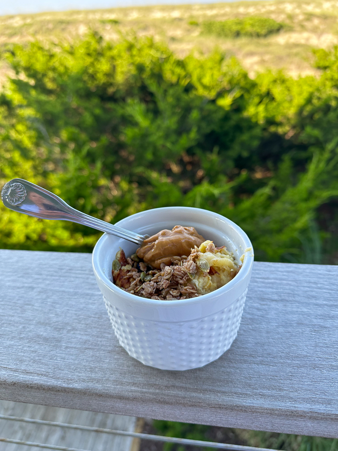 Egg banana scramble with PB Egg banana scramble with PB