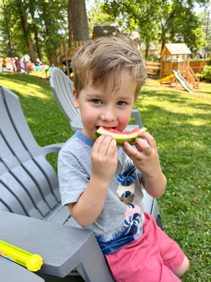 Birch eating watermelon Birch eating watermelon