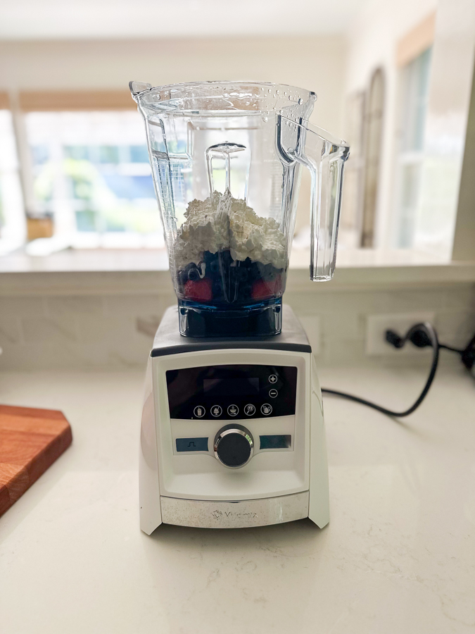 blender with ingrdients ingredients in blender