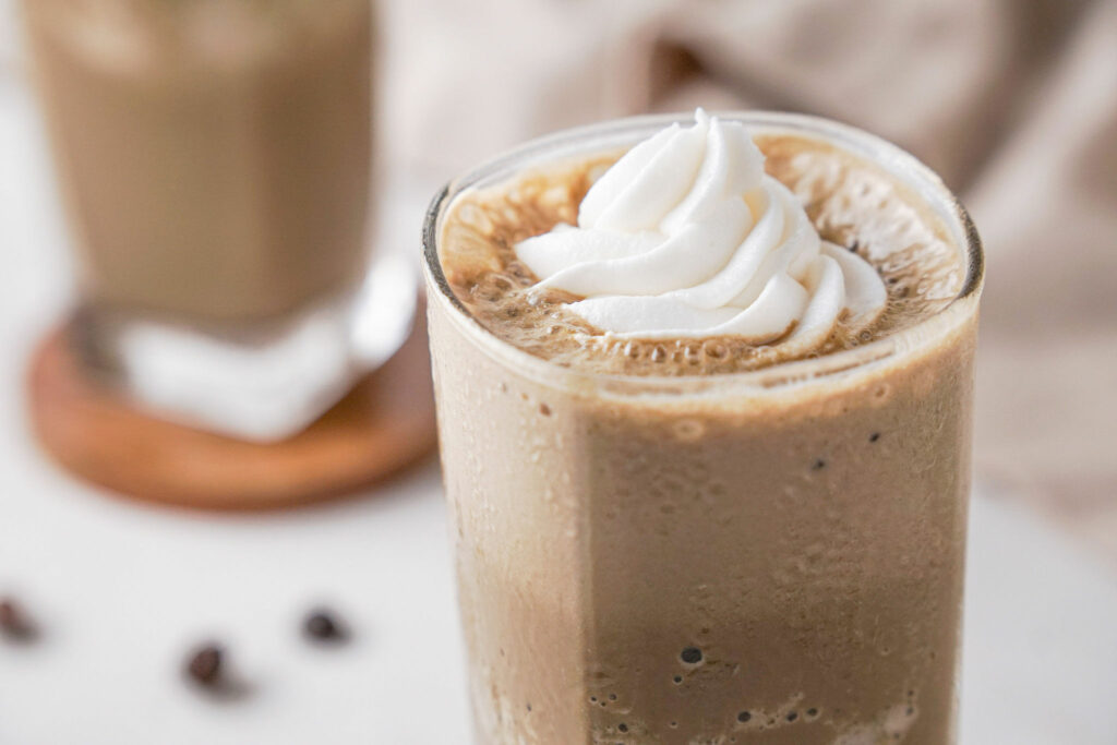 Coffee Protein Shake with cream Coffee Protein Shake with cream on top