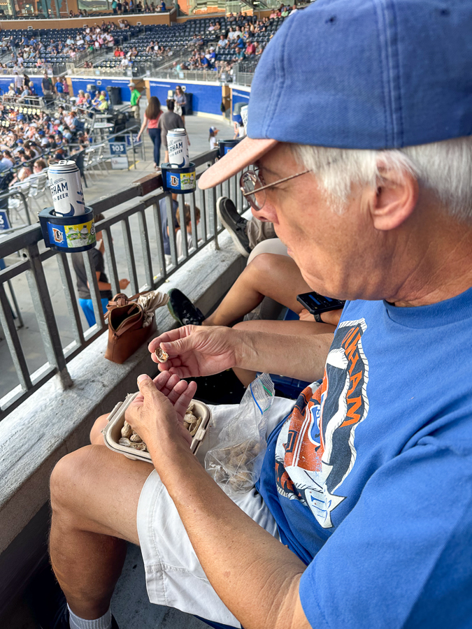 peanuts at Durham Bulls game