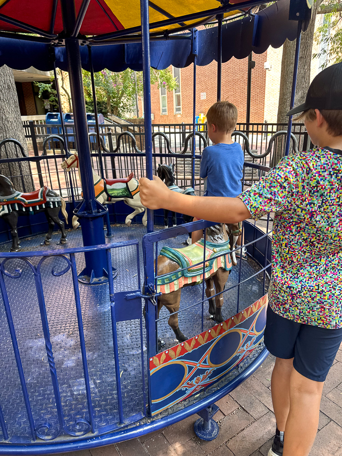took the boys out to play
