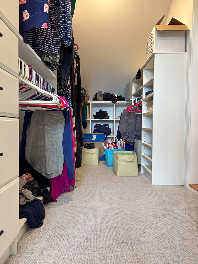 unpacking clothing