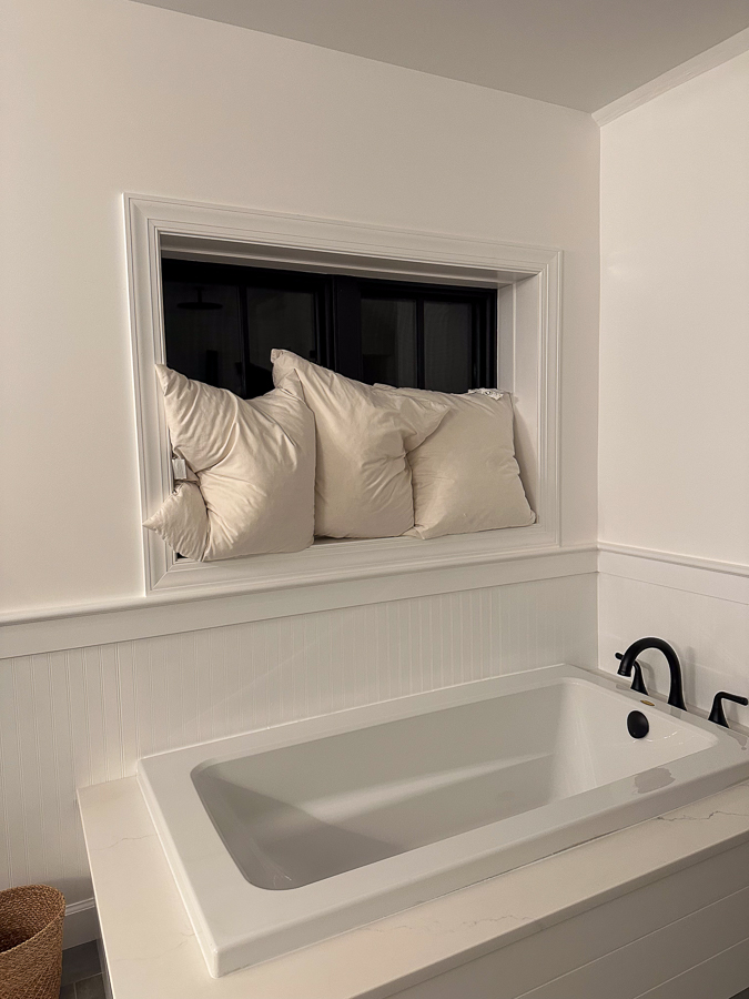 How we showered with no blinds