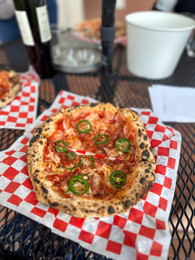 pizza at King Family Vineyards