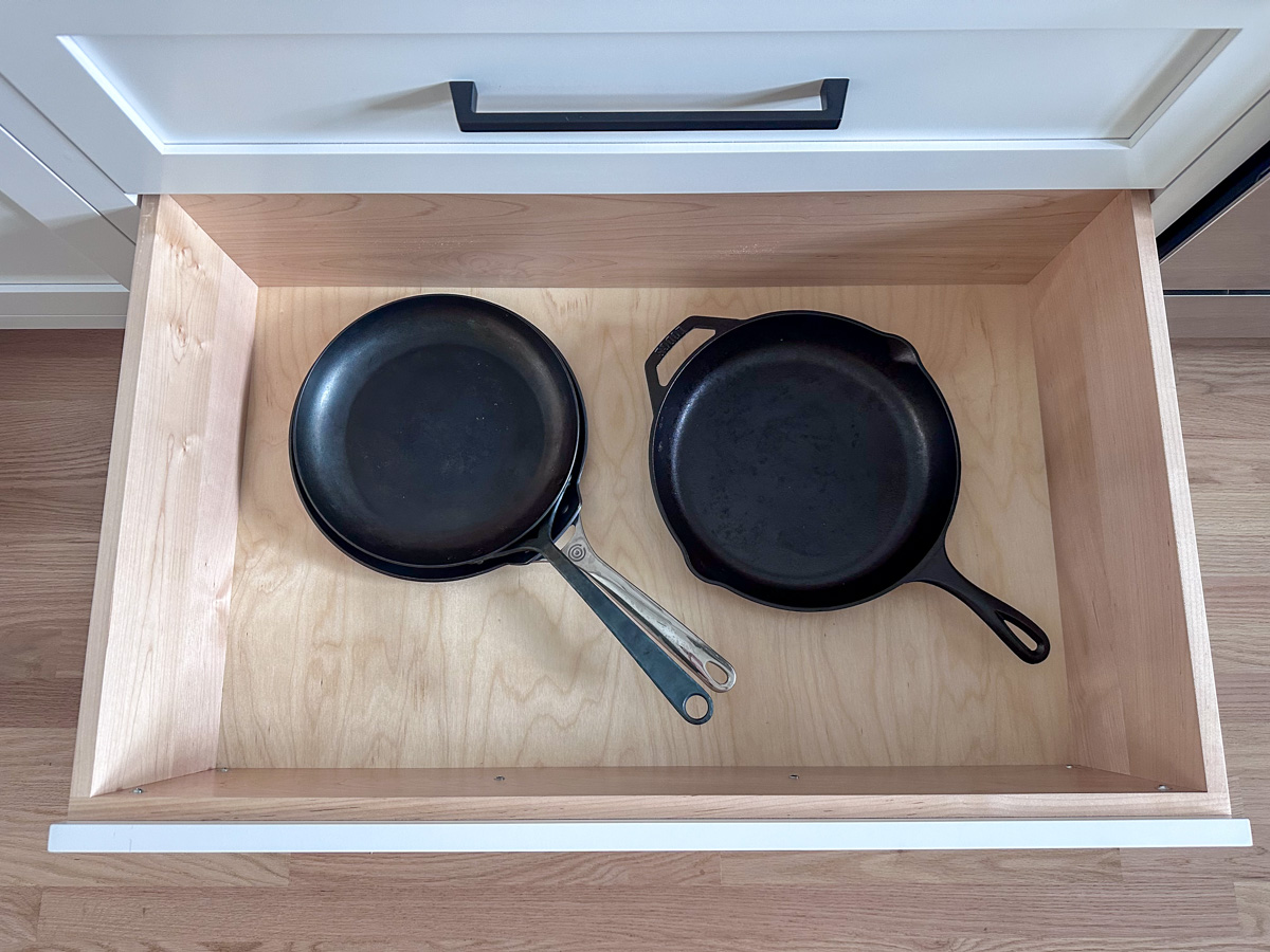 Cookware Drawer in kitchen Cookware Drawer in kitchen
