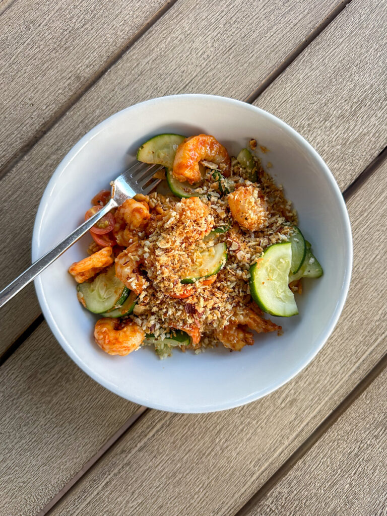 shrimp + zucchini dish shrimp + zucchini dish