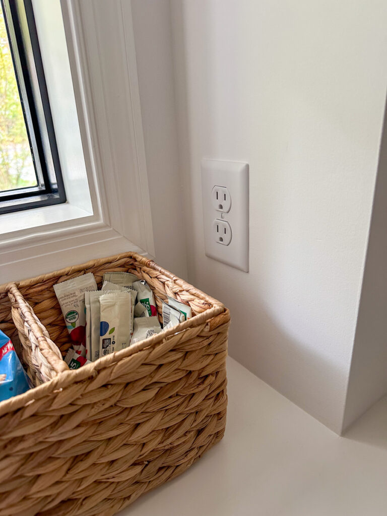 Outlet in pantry Outlet in pantry