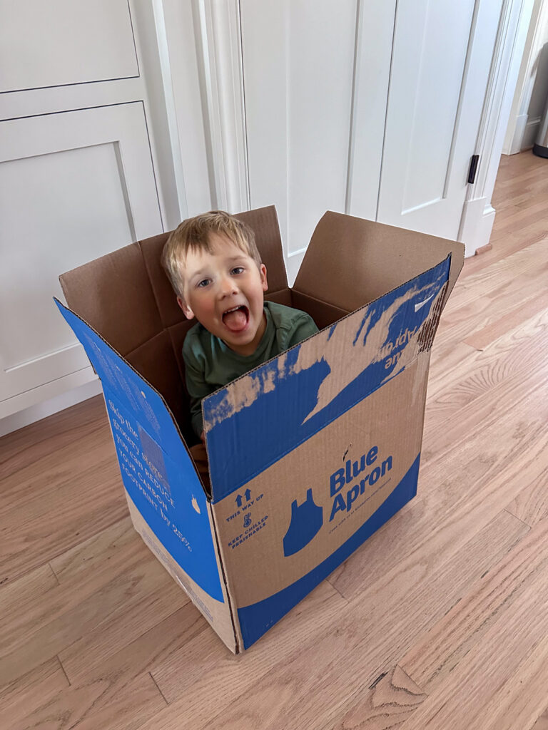 Blue Apron box Blue Apron box
