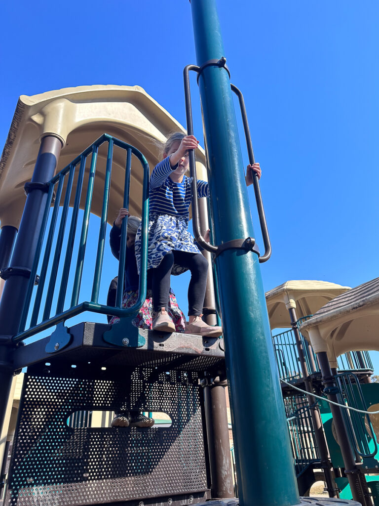Greer Elementary's playground elevator Greer Elementary's playground | A Very Cousin Weekend