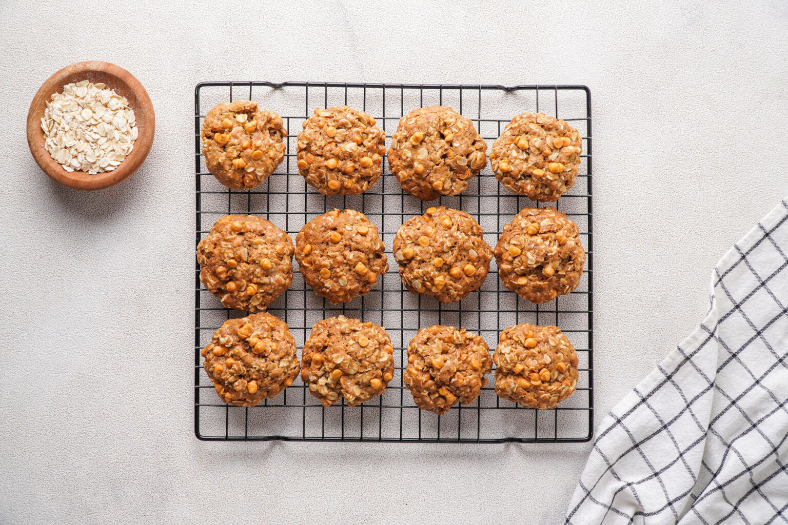 Cool cookies on a wire rack Cool cookies on a wire rack