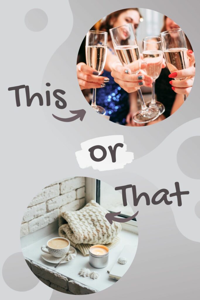 this or that opposite of partying this or that: the opposite of partying