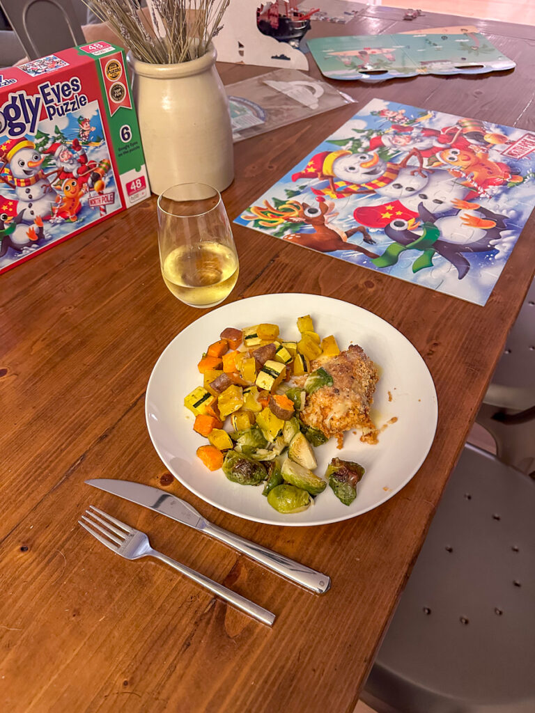 Blue Panko Apron Chicken + Squash | Seasons Greetings