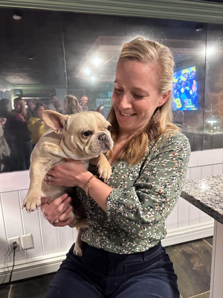 Kath and cute dog Kath and cute dog