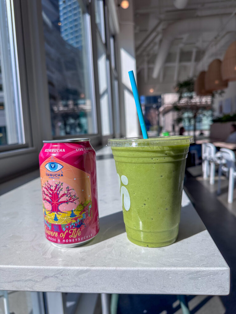 green smoothie and kombucha green smoothie and kombucha