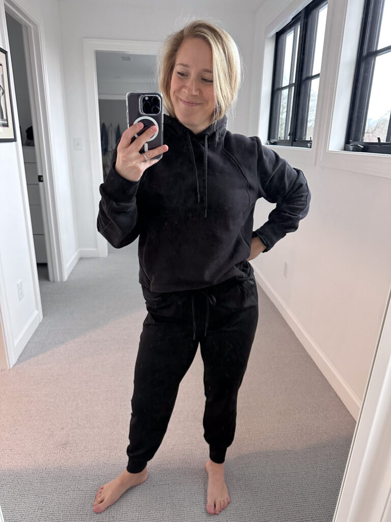 Athleta Hoodie and Lou + Gray Joggers Athleta Retroplush Revive Hoodie and Lou + Gray Luvstretch Joggers