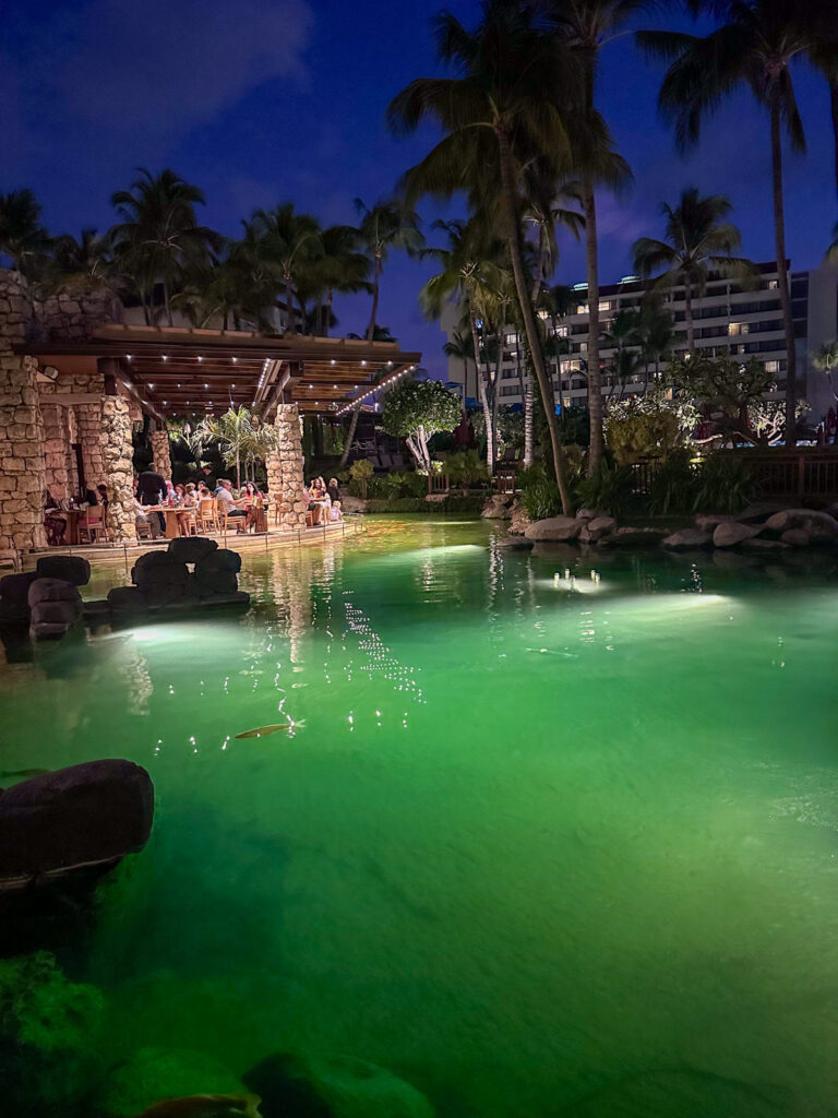 Hyatt Ruinas at night Hyatt Ruinas at night