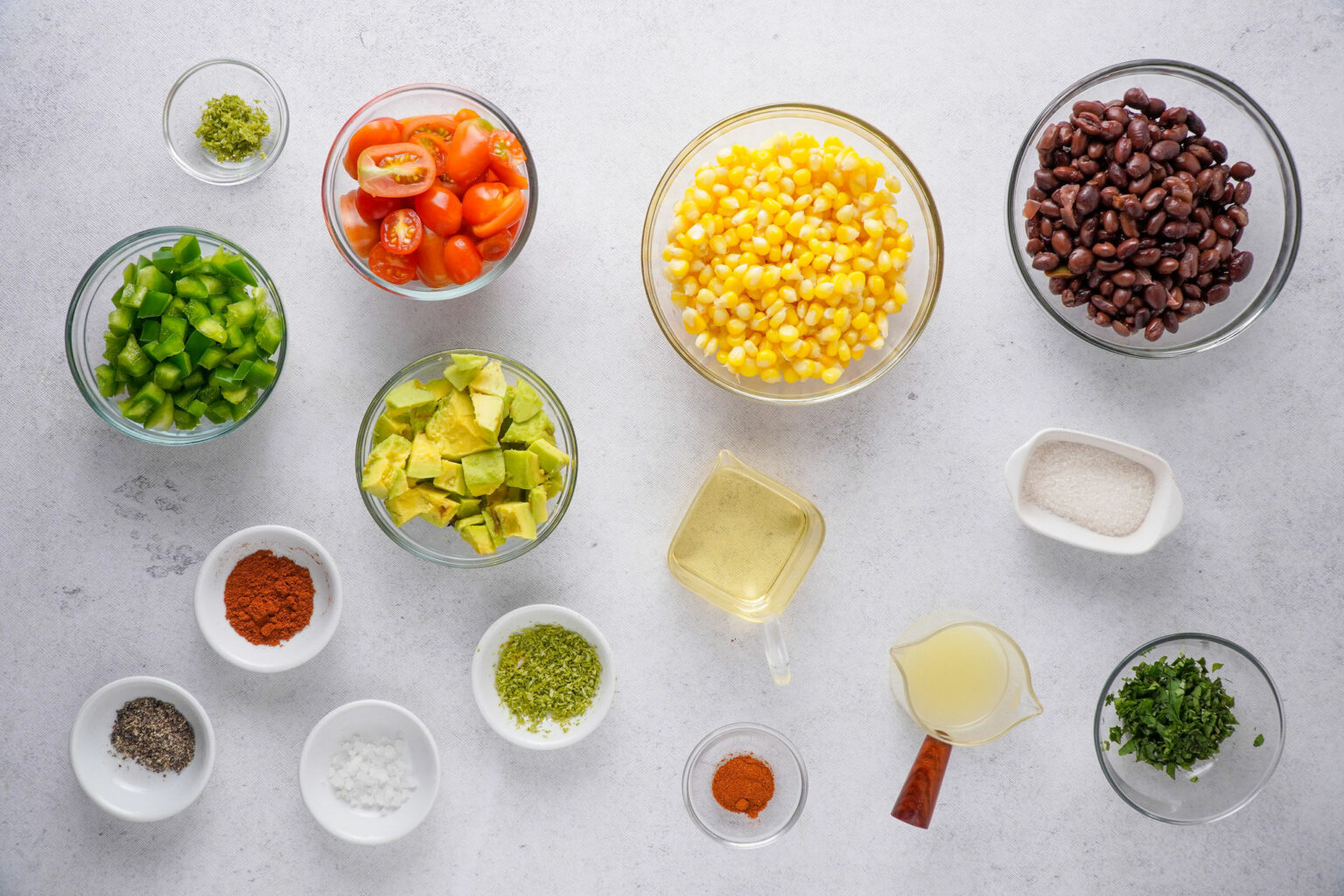 Black Bean Avocado Salad ingredients