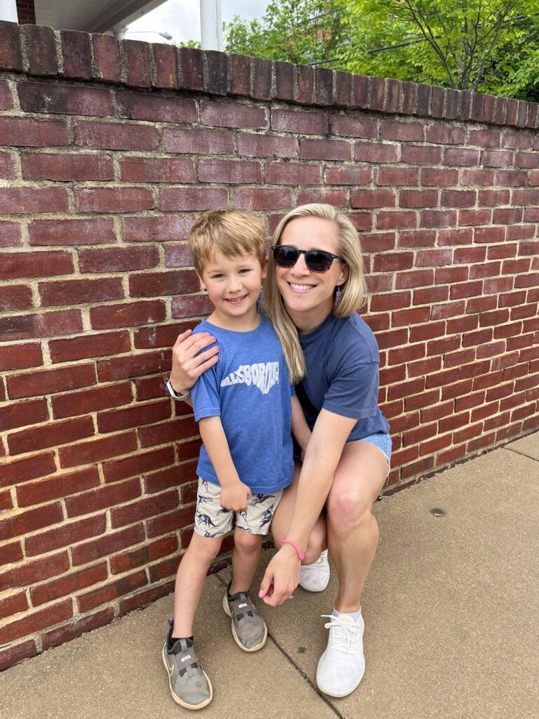 mom and son Dogwood Parade