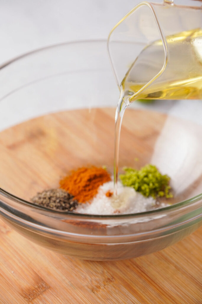 making the dressing