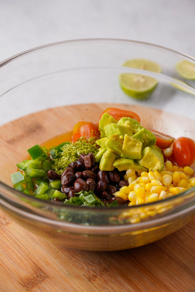 add ingredients to dressing