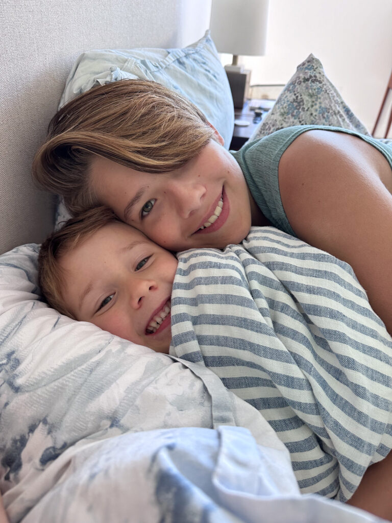 brothers in bed
