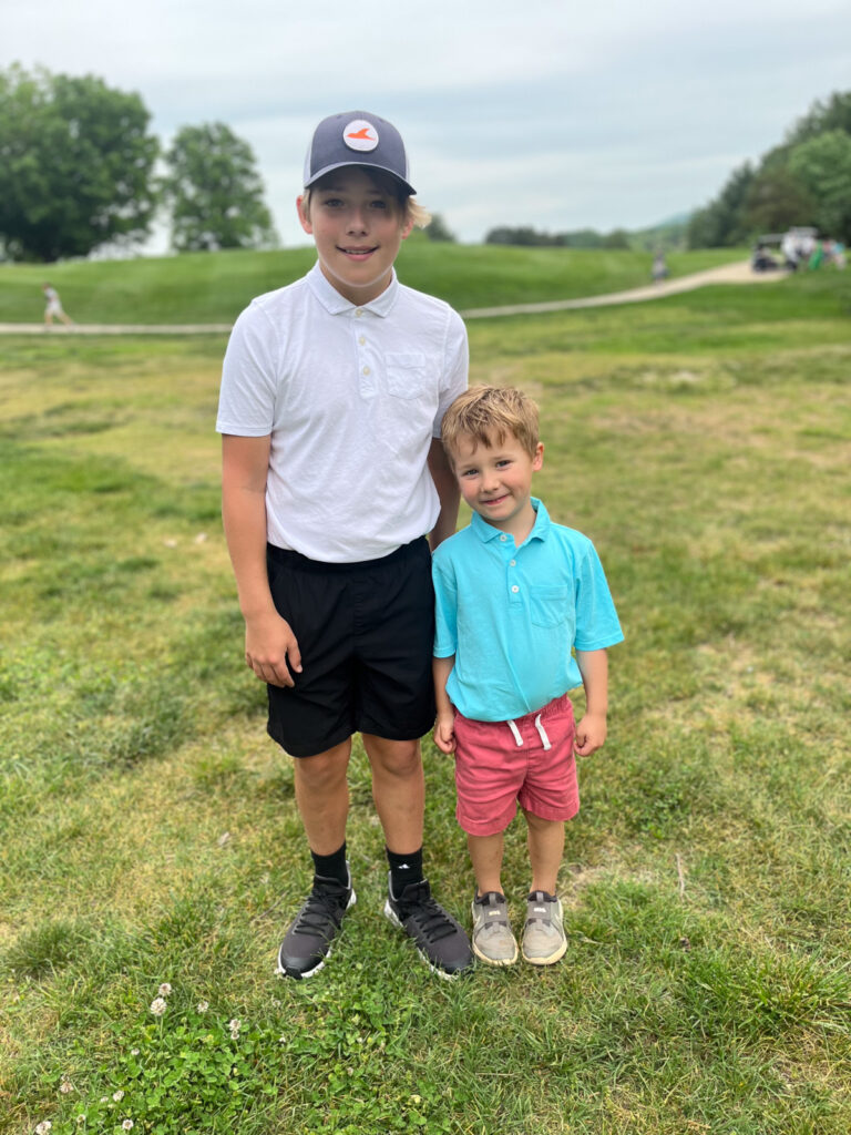 brothers golf Family Spring Frolicking
