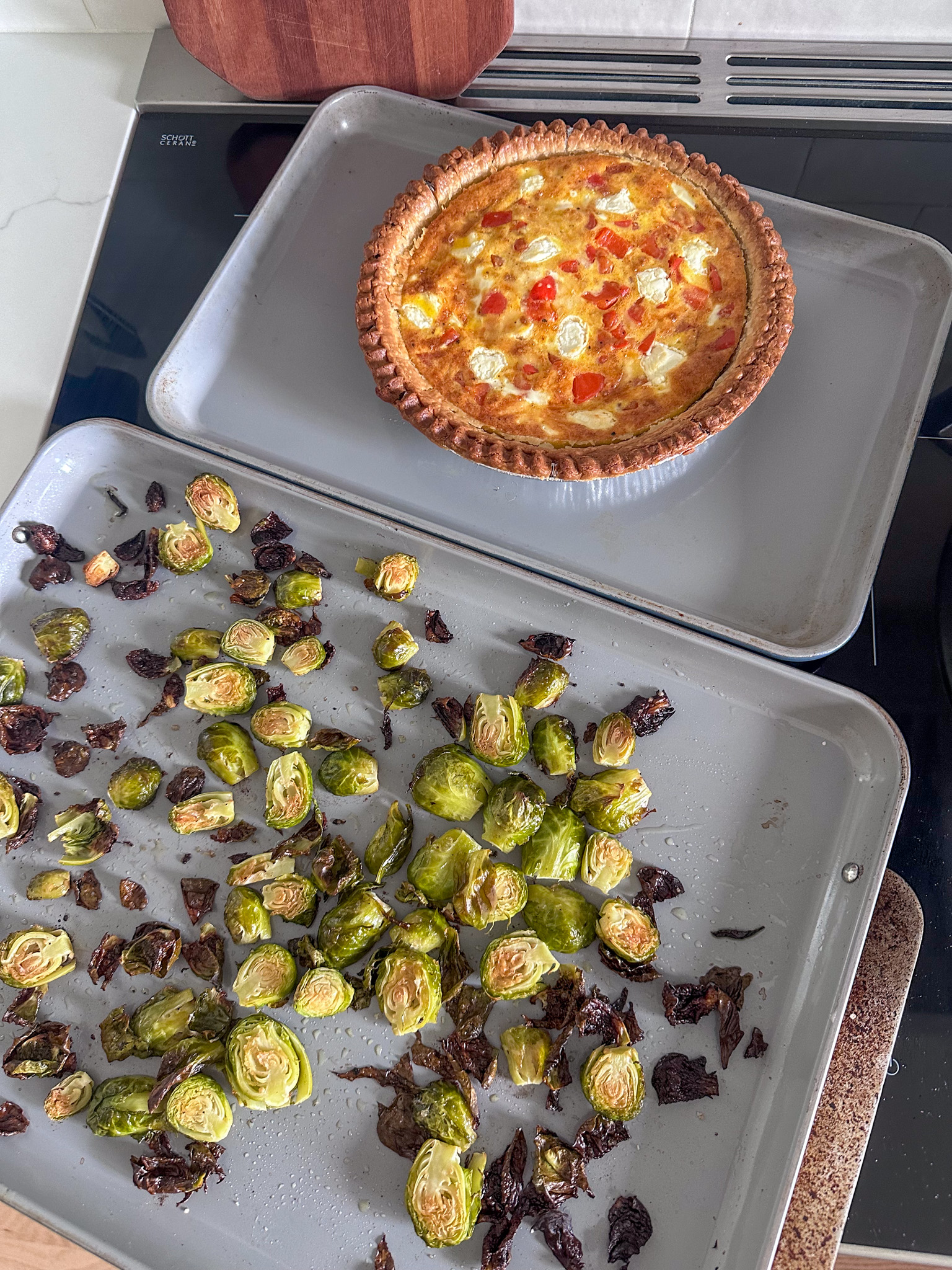 Blue Apron Quiche + Brussels