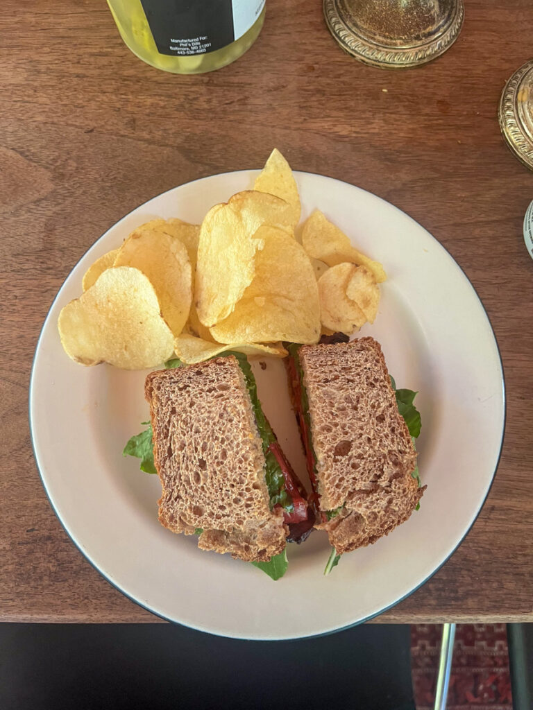 Kath Eats Blogger Kath Younger shares her Family Trip To Baltimore - in photo: sandwich and chips Kath Eats Blogger Kath Younger shares her Family Trip To Baltimore - in photo: sandwich and chips