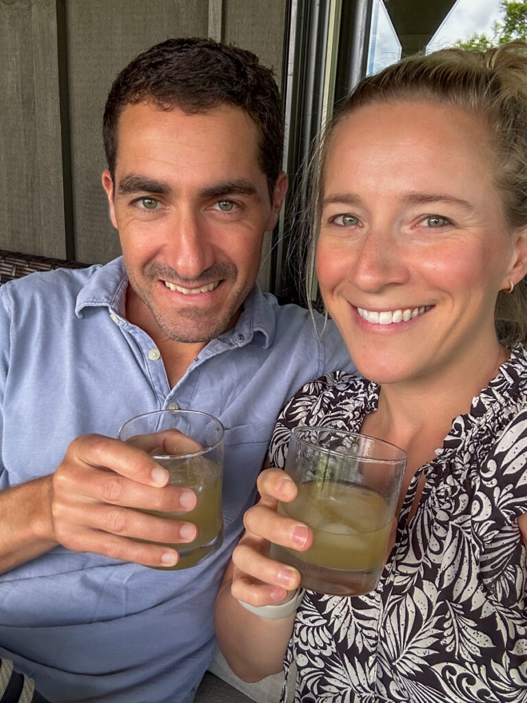 Kath Eats Blogger Kath Younger shares their Bear Lake Reserve - in photo: man and woman holding drinks Kath Eats Blogger Kath Younger shares their Bear Lake Reserve - in photo: man and woman holding drinks