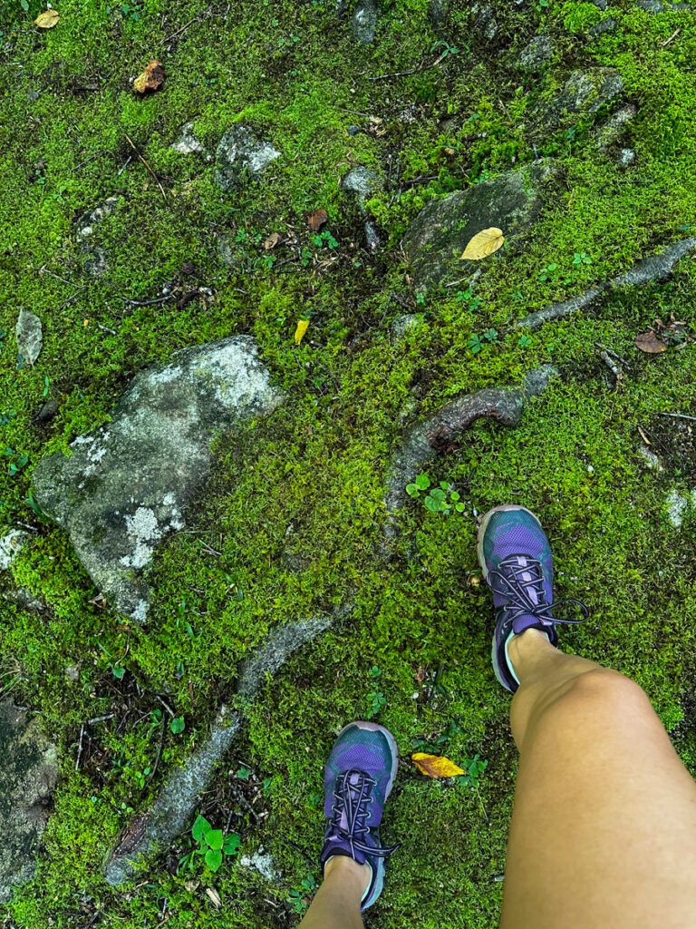 Kath Eats Blogger Kath Younger shares a photo of feet while on a hike