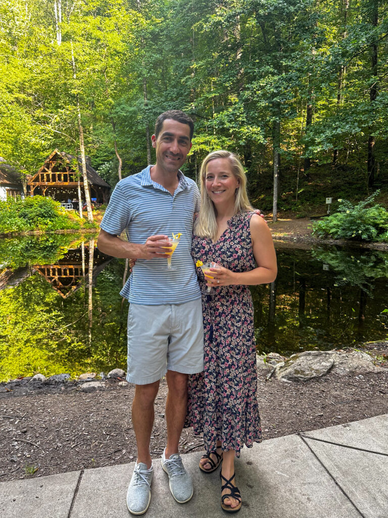 Kath Eats Blogger Kath Younger shares Hive To Table Dinner experience: in photo: man and woman holding a drink
