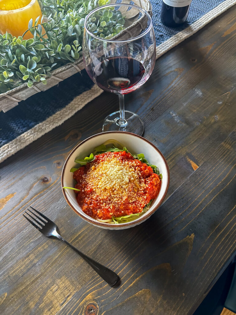 Kath Eats Blogger Kath Younger shares their Bear Lake Reserve vacation: in photo: wine and pasta Kath Eats Blogger Kath Younger shares their Bear Lake Reserve vacation: in photo: wine and pasta